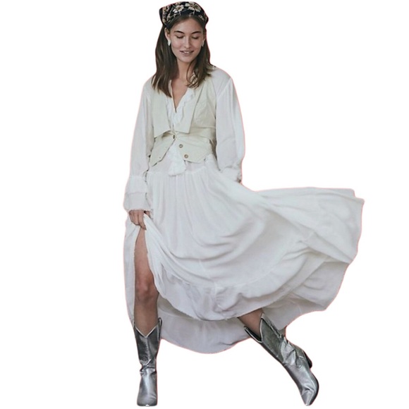 NEW FREE PEOPLE Sweet Darlin Maxi Dress l - Picture 6 of 6